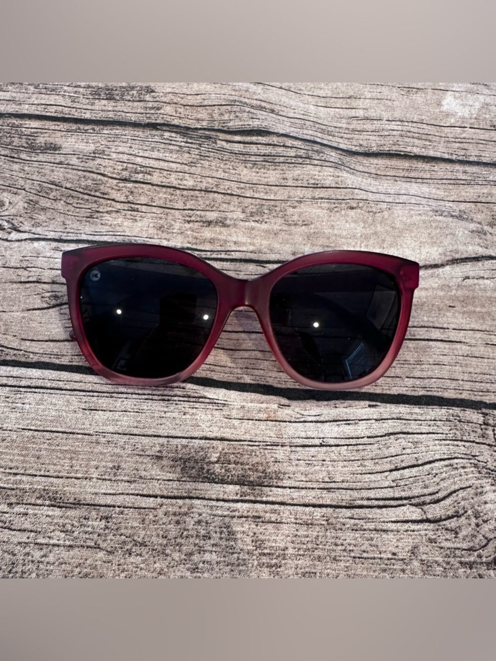 Women’s Knockaround Deja Views Sunglasses - Matte Ombre Wine Frame Dark Lenses